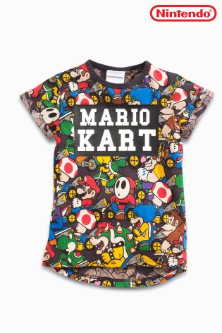 Multi Mario Kart All Over Print T-Shirt (4-14yrs)
